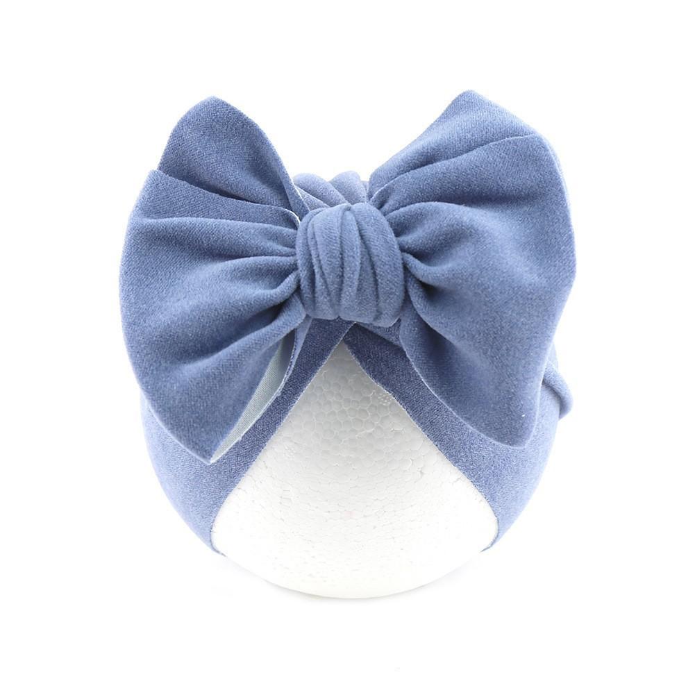 Baby Tire Cap New Imitation Cashmere Bow Children's Indian Hat Pullover Hat Baby Bag Head Hat Rimless
