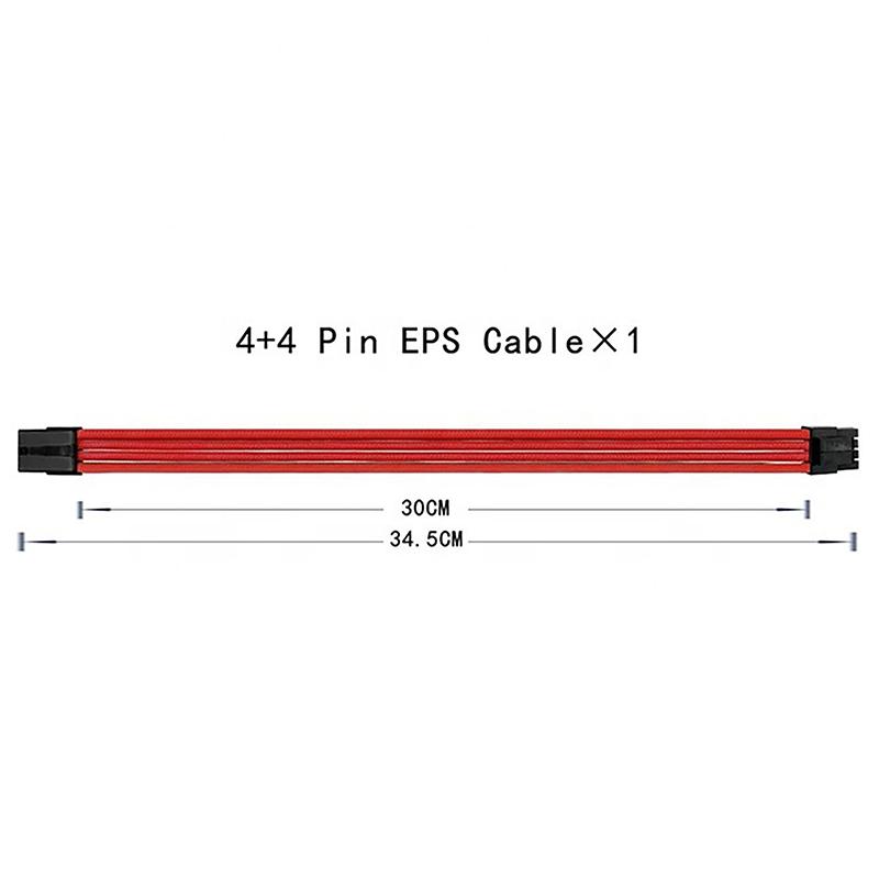Psu Atx 24Pin удлинительный кабель нейлоновый плетеный 8-контактный 6+2-контактный шнур 24-контактный удлинитель материнской платы для корпуса компьютера комплект кабелей питания
