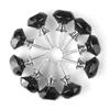 Black Diamond Shape Crystal Glass 30mm Kitchen Cabinet Door Drawer Knob Cupboard Dresser Wardrobe Pull Handle with Screws