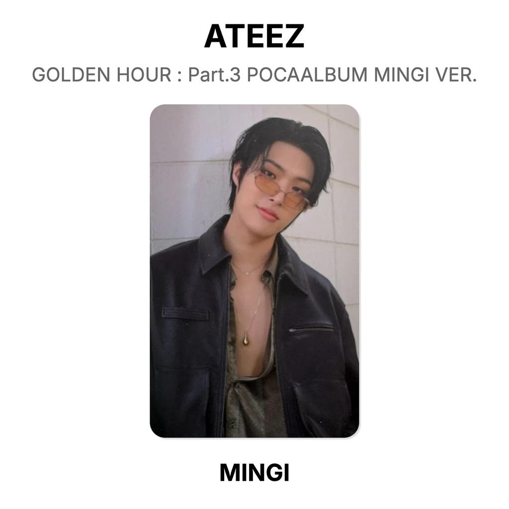 ATEEZ ЗОЛОТОЙ ЧАС : Часть 3 POCAALBUM МИНГИ VER. Официальная фотокарта