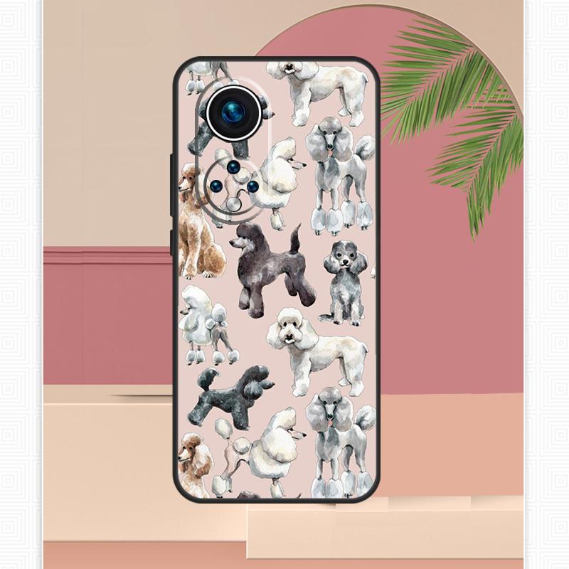Cartoon Poodle Dog Case For Honor Magic 7 Lite 5 6 8 Pro Honor 400 200 X9c X9b X9a X8b X8a X8c 50 70 90 Cover