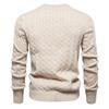 Men's Autumn Winter Solid Knitted Crew Neck Sweater Fashion Casual Deer Embroidery Pullover