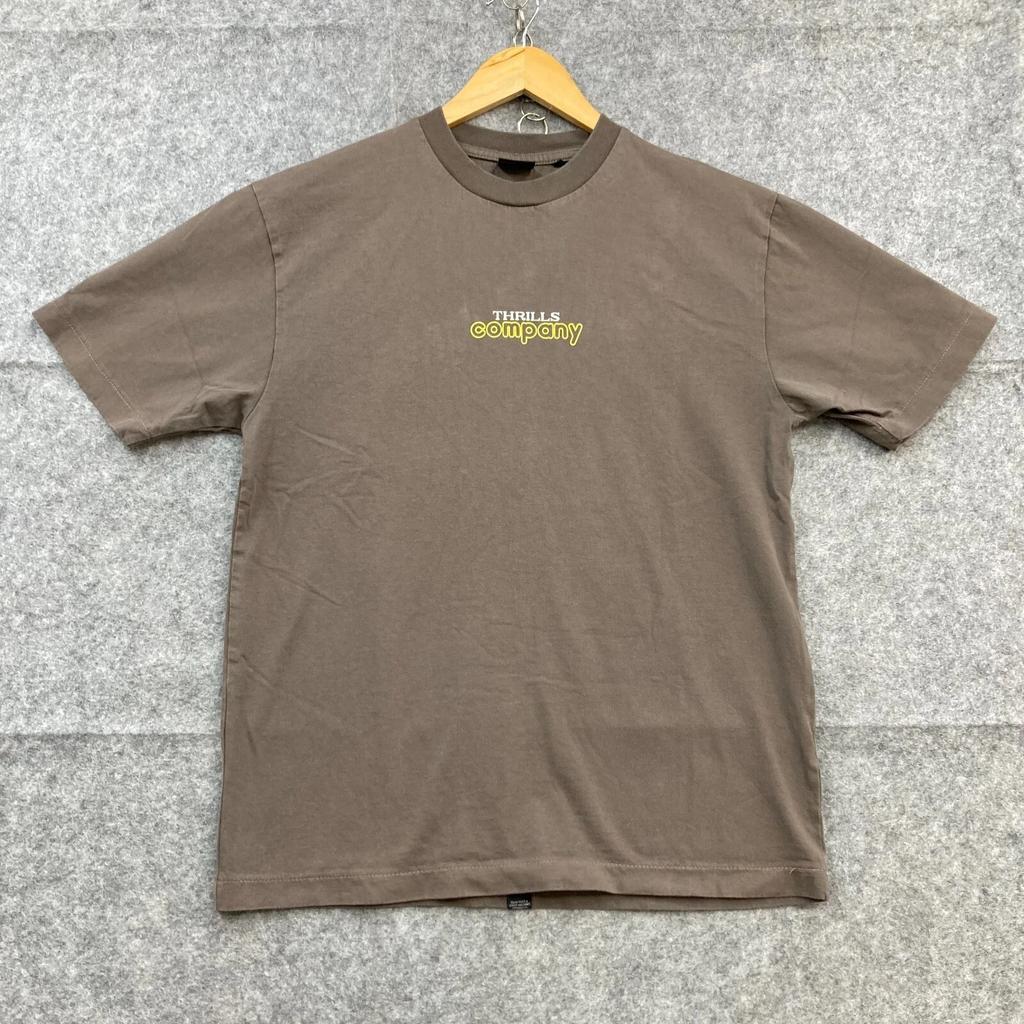 Thrills T-Shirt Mens XS Extra Small Brown Relaxed Cotton Streetwear 39915