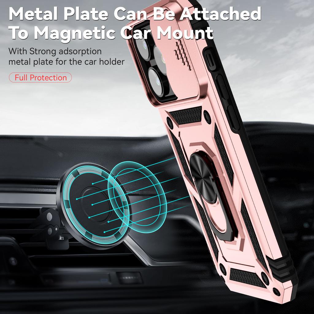 Роскошный 2 в 1 металлический держатель-подставка с кольцом, бронированный чехол для телефона iPhone, Samsung, Google, Xiaomi, противоударный бампер для телефона с магнитом для автомобильного кронштейна