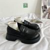 Весенние новые износостойкие туфли-лоферы на платформе женские туфли-лодочки в стиле ретро весна-осень в британском стиле с подошвой из кожи маффин