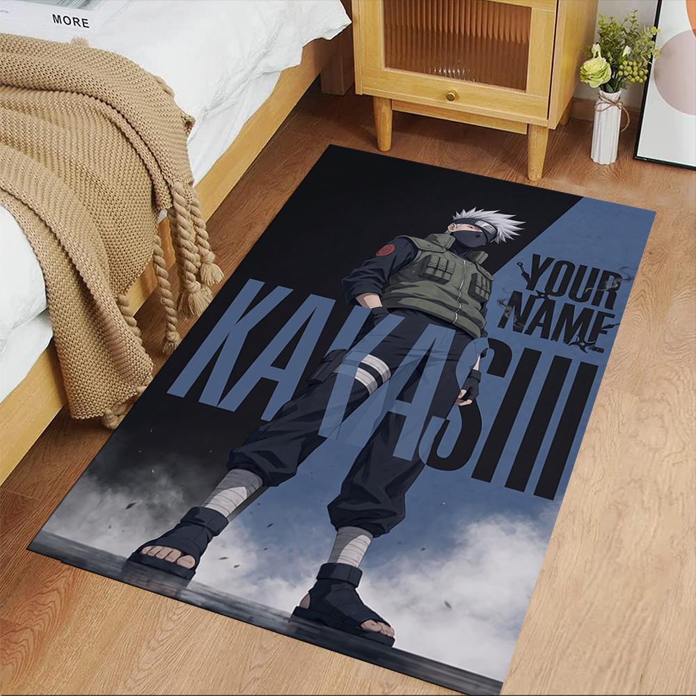 Naruto Character Personalized Text Area Rug Suitable for Outdoor Study room Living Rooms Foyer Anti-slip Rug Anime Office Decor Best for Christmas