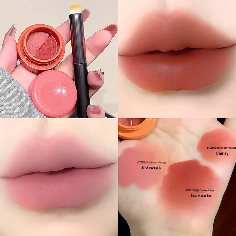 CAPPUVINI Двухцветный матовый тинт-крем для губ и щек с эффектом мягкого фокуса