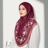 Muslim Hijabs Women Head Wrap Square Scarf Floral Print Turban Cap