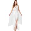 Amazon Statue of Liberty Ancient Greek Mythology Figure High Slit Sexy White Goddess Dress