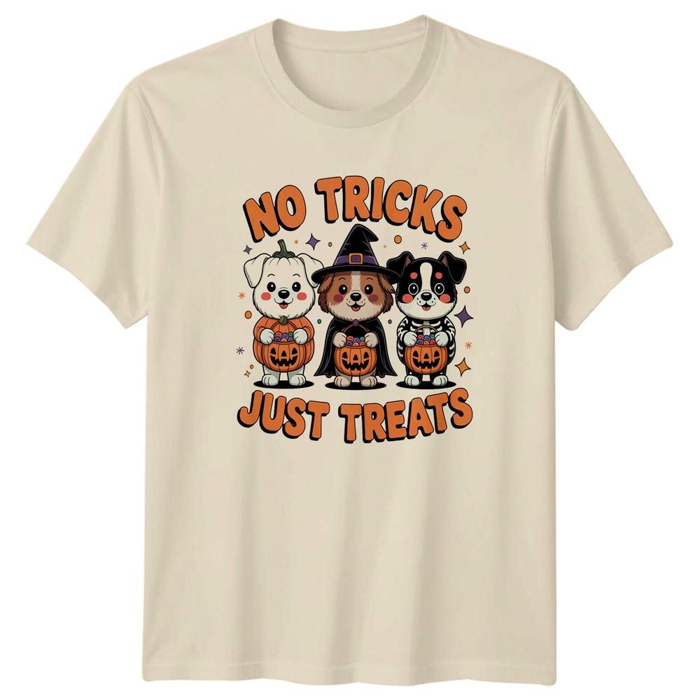 No Tricks Just Treats TShirt Dog Lovers Halloween Gift For Him And Her