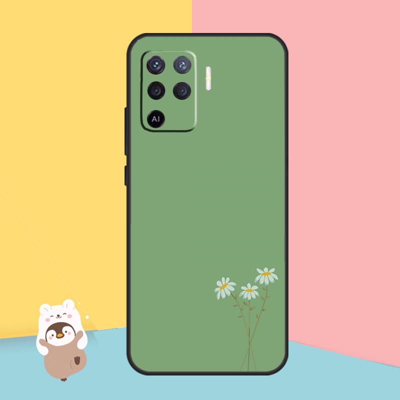 Эстетический зеленый чехол Sage Green для OPPO A94 A74 A54 A53S A53 A31 A5 A9 2020 A52 A72 A83 A91 A93 A1K A15 A16