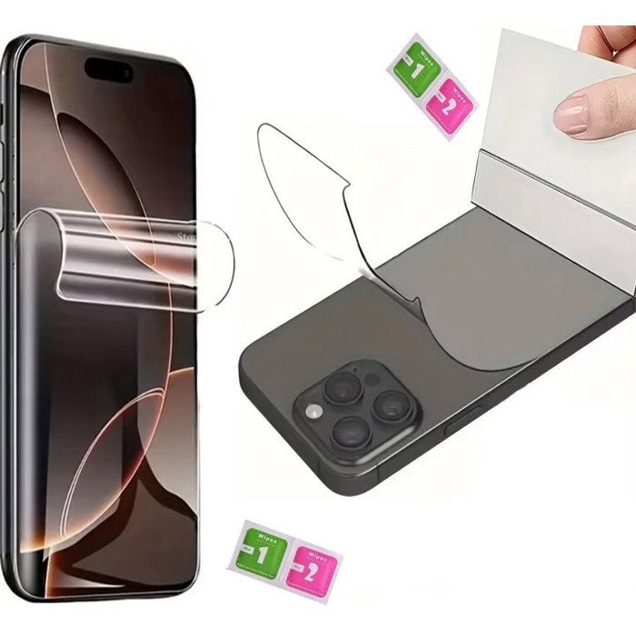 Film hydrogel double face cristallin Ailika Pour TELEPHONE Samsung Galaxy Xcover6 Pro – Protection écran et dos ultra fine, découpe