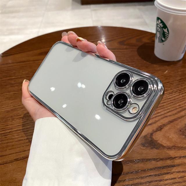 Роскошный прозрачный чехол с покрытием для Iphone 14 13 12 11 Pro Max X Xs Xr 7 8 Plus Se, стекло для камеры Defender, противоударный квадратный чехол