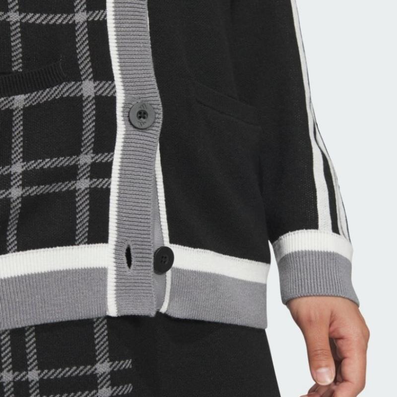 Adidas GolF 2024 F W Women GolF Pulley Fashion 3s Checked Cardigan Is4754