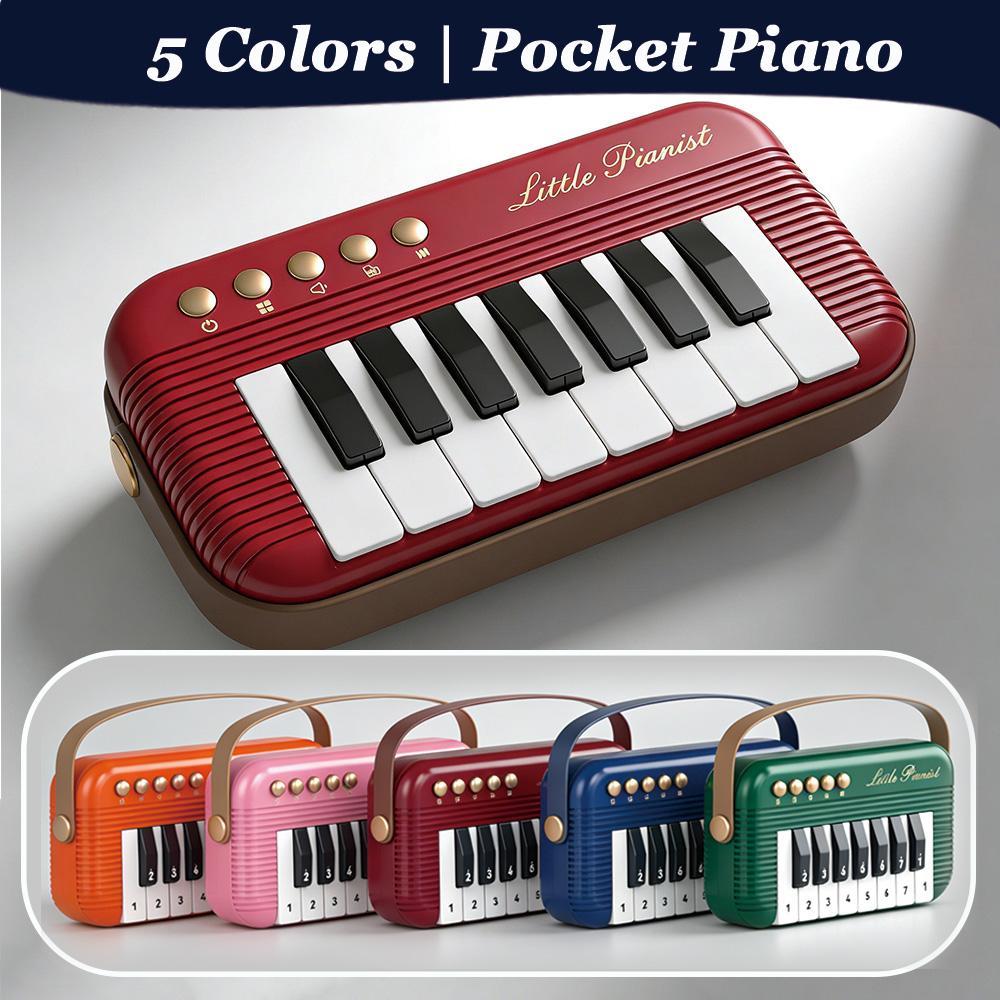 5 Colors Mini Piano Keyboard Toys for Kids, Retro Pocket Piano,Musical Toys Beginners, Electronic Musical Instrument