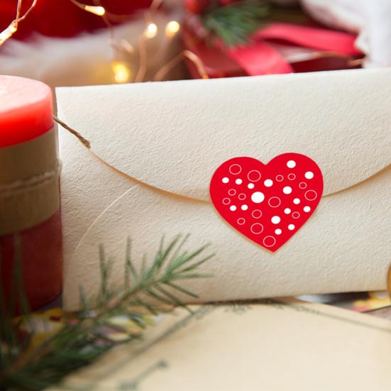 1 рулон наклейки в форме сердца праздничные красочные узоры художественная бумага наклейки на день Святого Валентина для пар