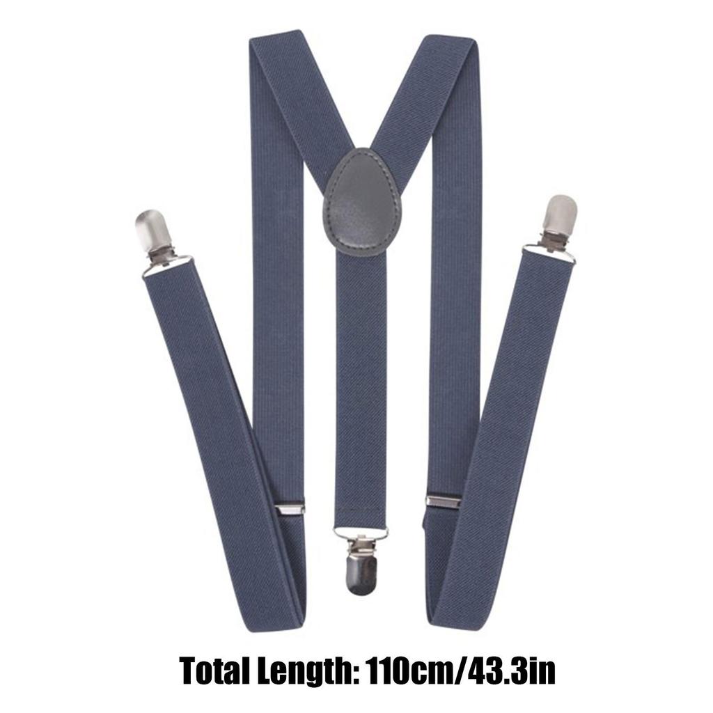 Mens & Womens One Size Suspenders Adjustable Suspenders With Heavy Duty Clip For Work, Gray