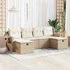 VidaXL Garden Lounge Set with Cushions 6 Pcs Beige Braided Resin 3325524