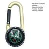 Survival Mini Compass Keychain Zinc Alloy Small Pocket Compass Carabiner Buckle Outdoor Accessory for Camping Hiking Backpacking