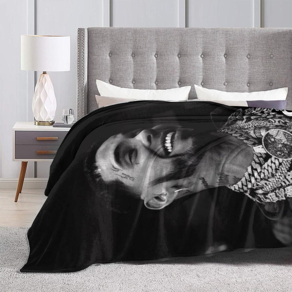 Rapper Anuel AA printed Blanket Picnic Flannel Throw Blanket For Couch Bed Soft Custom DIY Quality Bedspread Gift Idea