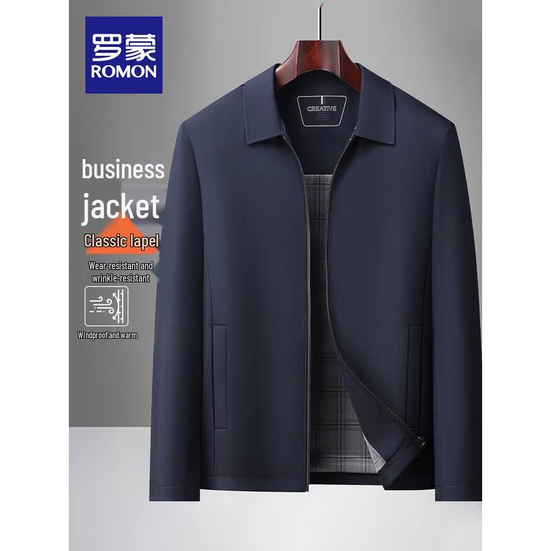 ROMON Men's Business Executive Casual Windbreaker Jacket