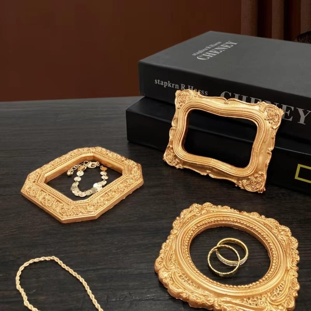 Ретро Стиль Золотой DIY Рамка-витрина для фото DIY Европейские Ретро Мини Рамки для Фото 3D Рельеф Золотые Свадебные Рамки для Фото Подарки