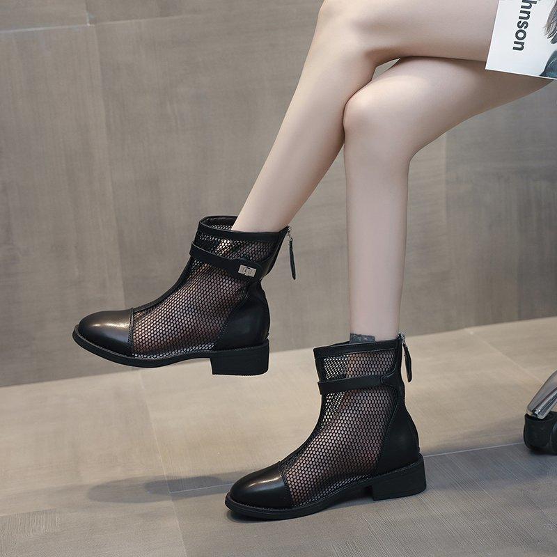 Горячая Распродажа Женские Летние Дышащие Ботильоны Полые Сетчатые Клинья Женские Летние Модные Туфлиdfg4