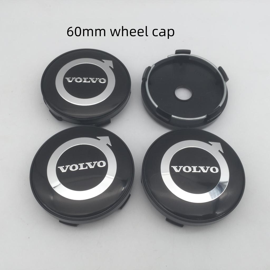 4pcs 3D For VOLVO XC60 XC90 56mm 60mm 68mm Car emblem Wheel hub Center Cap Badge covers sticker Decals Styling accessories