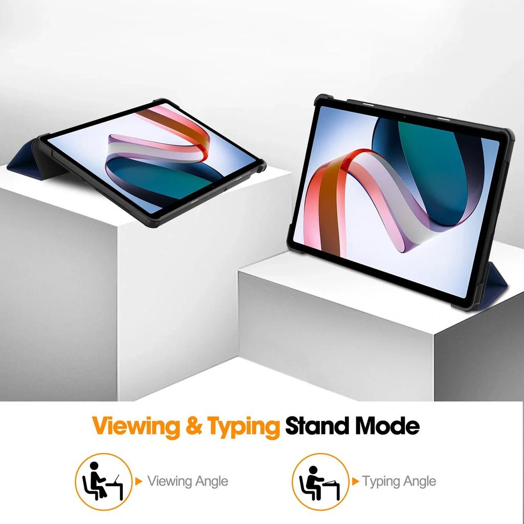 For Xiaomi Redmi Pad Se Case 11 Inch Tablet PC Tri-Folding Slim Stand Solid Magnetic Cover with Auto Wake Function