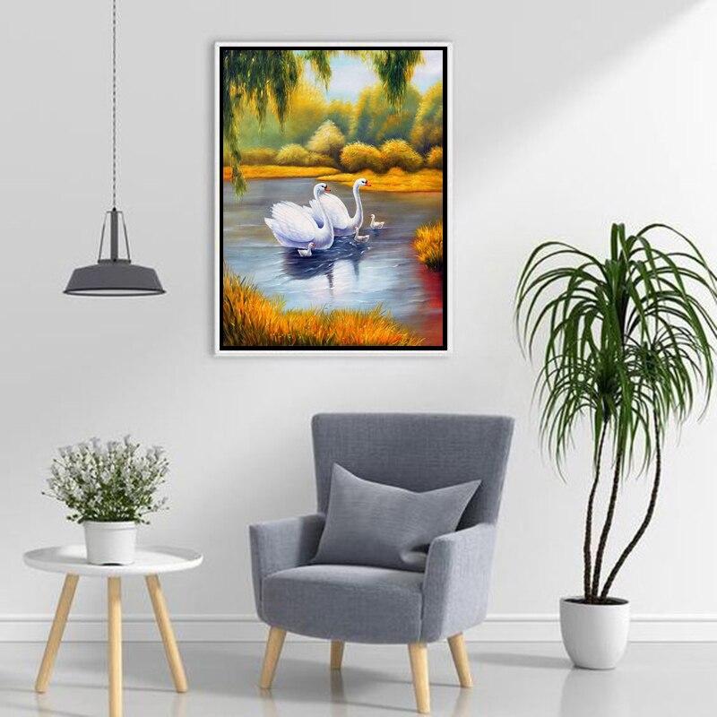 DIY 5D алмазная живопись Лебедь животное полная круглая дрель Алмазная вышивка распродажа мозаика горный хрусталь набор для вышивки крестом искусство домашний декор