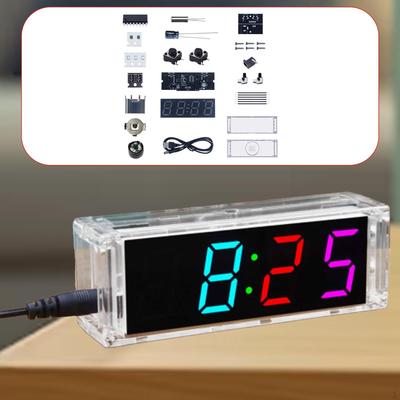 DIY комплект цифровых часов электронный будильник паяльный проект сварка сборка температура