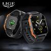 LIGE Новые мужские умные часы с Bluetooth для вызова, спортивные часы на открытом воздухе, фитнес, отслеживание здоровья, водонепроницаемые умные часы для Android IOS