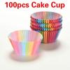 New Rainbow Color 100 Pcs Cupcake Liner Baking Cup Cupcake Paper Muffin Cases Cake Box Cup Tray Cake Mol