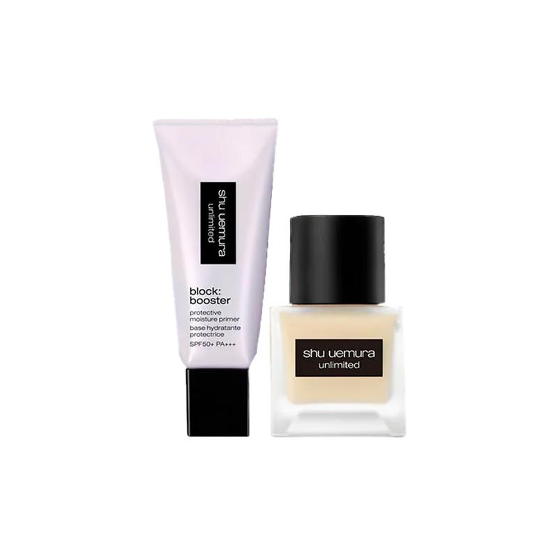 Shu Uemura Набор косметики Набор стойкой жидкой тональной основы, стойкий консилер, нелипкая пудра Жидкая тональная основа #584 Праймер #Фиолетовый