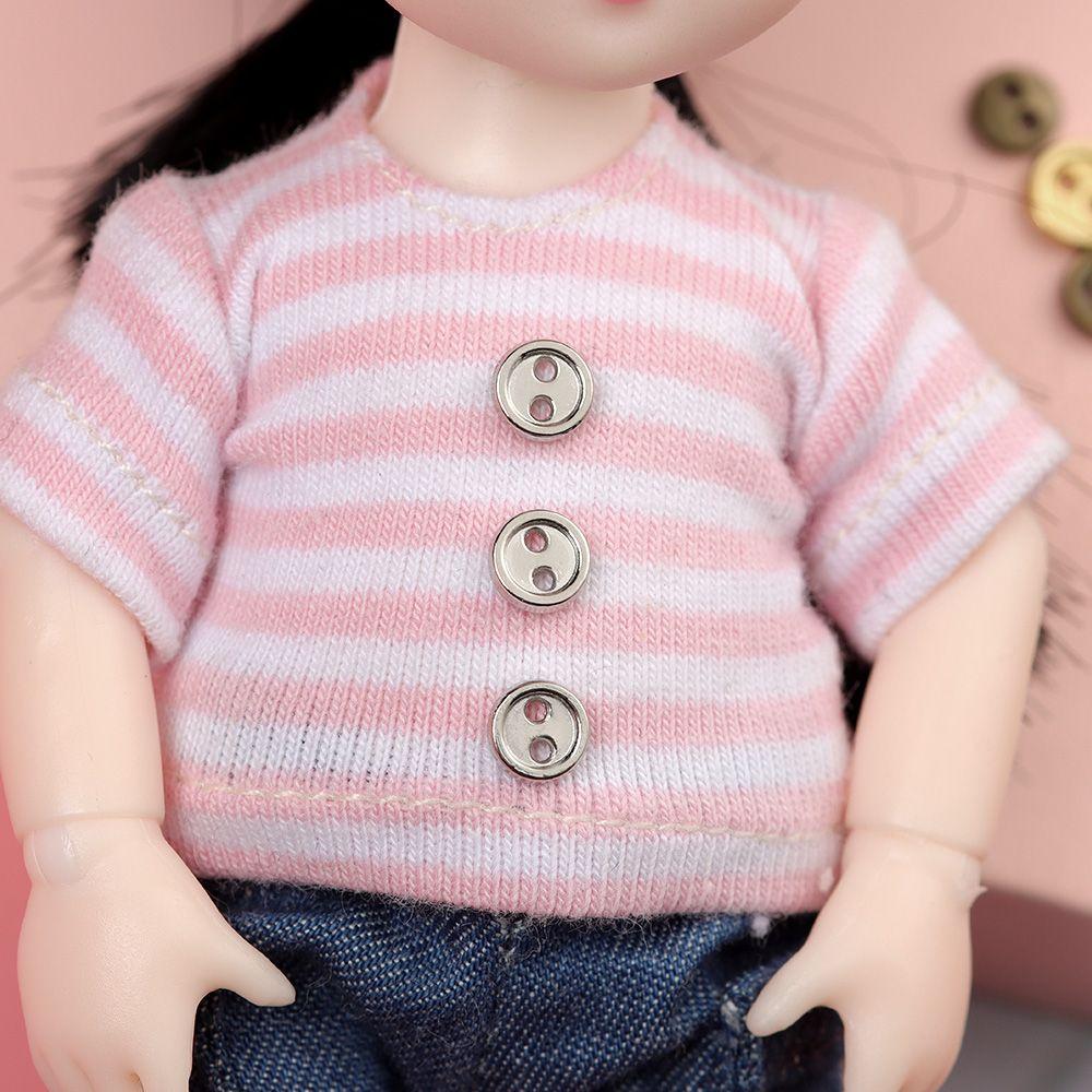 Dollhoues Miniature Clothing Sewing Craft Mini Metal Buttons Dolls Strap Buckles DIY Doll Clothes