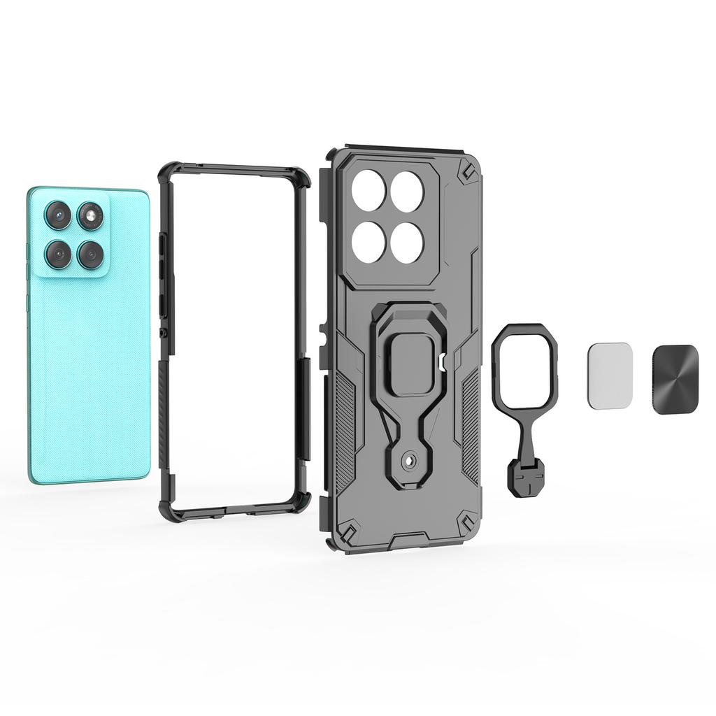 For Motorola Edge 60 Fusion 5G Case Rotatable Ring Kickstand PC+TPU Shockproof Phone Cover