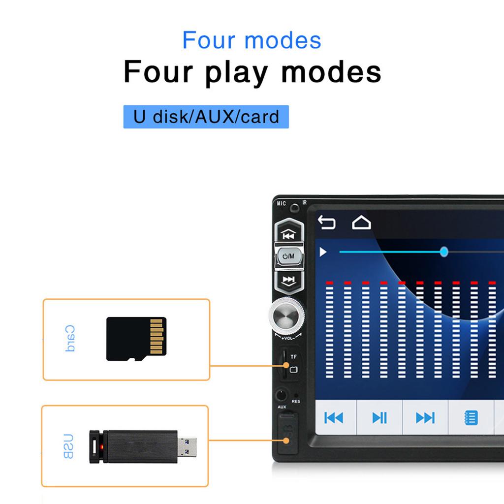 Модернизированная мультимедийная автомобильная стереосистема с ЖК-дисплеем, совместимым с Bluetooth, аудиосистемой и функцией громкой связи, встроенным микрофоном и пультом дистанционного управления