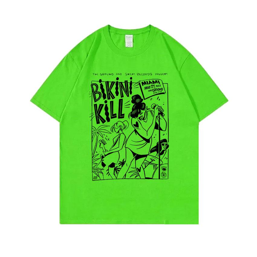 Riot Grrrl Kathleen Hanna T Shirt Punk Rock Band Bikini Kill Miami The Ground Print T-shirts Men Women Casual Oversized Tshirt