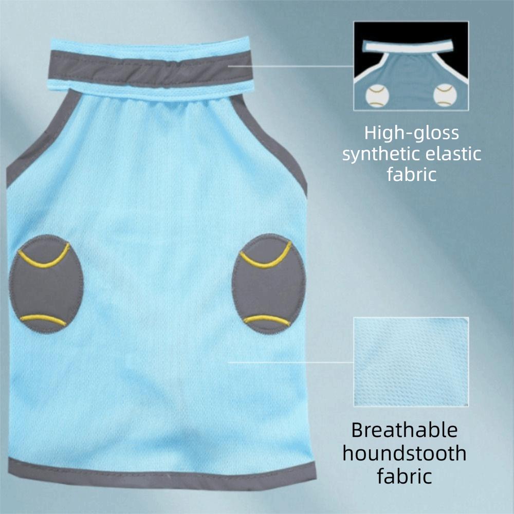 Breathable Mesh Pet Cooling Shirt Reflective Dog Sunscreen Clothes Dog Cooling Vest Night Walking