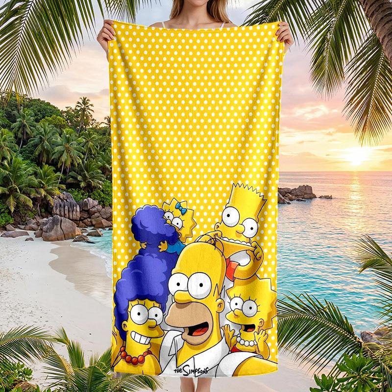Large Beach Towel Quick Dry Absorbent Towel For Beach IndoorThe Simpsons