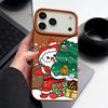 Рождественский подарок Чехол для телефона для iPhone Air 17 16 Pro Max 15 14 13 12 Pro Max 11 16e Противоударный Мягкий Силиконовый Чехол с Текстурой Кожи