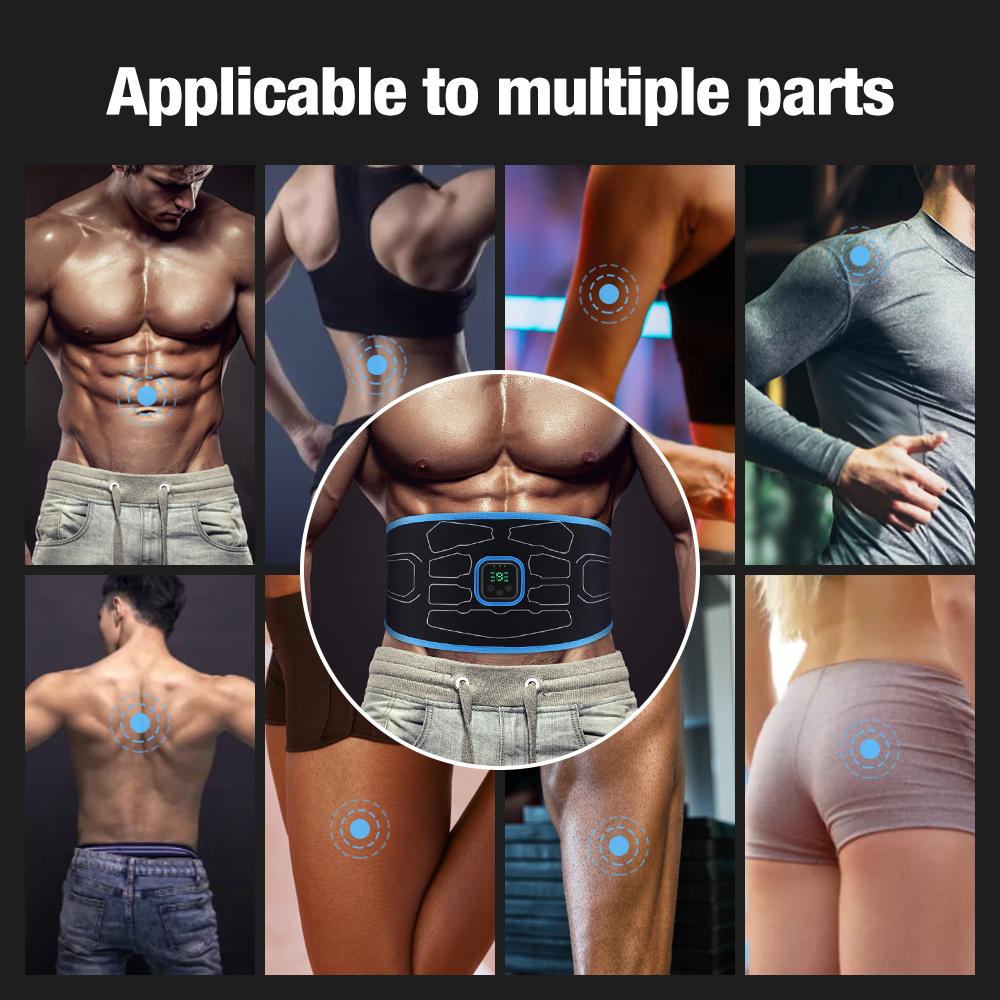 Умный EMS тренажер для брюшного пресса, стимулятор мышц, тонер, фитнес-вибрационный пояс для похудения, электрический пояс для похудения, унисекс
