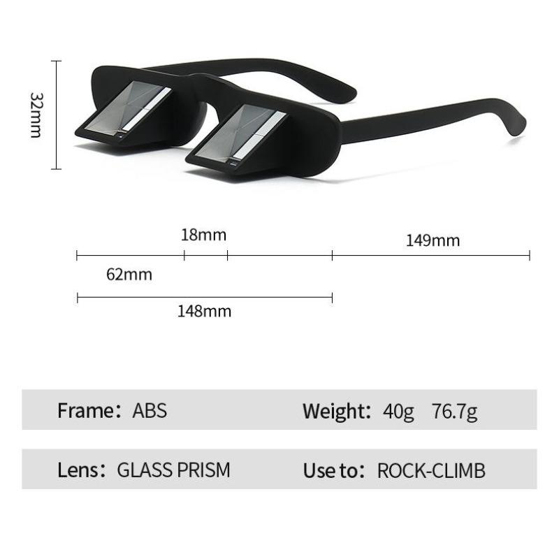 HD Lazy Refraction Glasses, Horizontal View Lie Down Eyeglasses, Outdoor Functional Safety Spectacles for Climbing Mountaineering