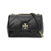 Tory Burch Kira Diamond Стеганая Сумка-кроссбоди на клапане с магнитной застежкой Кожаная Маленькая Женская сумка Черный 154706-001