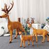 Cartoon Craft Desktop Model Elk  Xmas Miniature Figurine Christmas Decoration Simulation Deer Reindeer Ornament