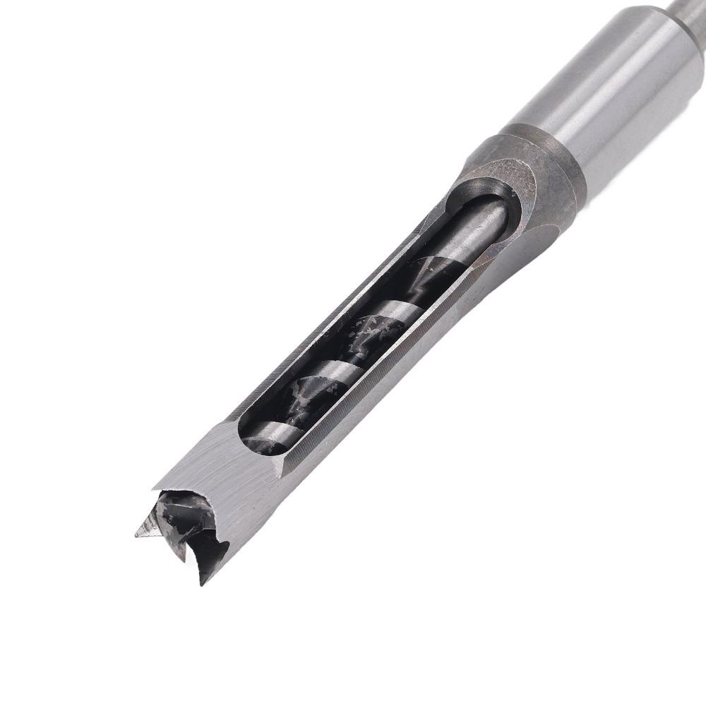 7pcs 1/4in 5/16in 3/8in 2/5in 1/2in 9/16in 5/8in Square Hole Drill Bit Woodworking