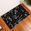 Music Note Doormat Area Rug Piano Keys Home Decoration Kitchen Carpet Entrance Anti-slip Bathroom Mat Black and White Floor Mat