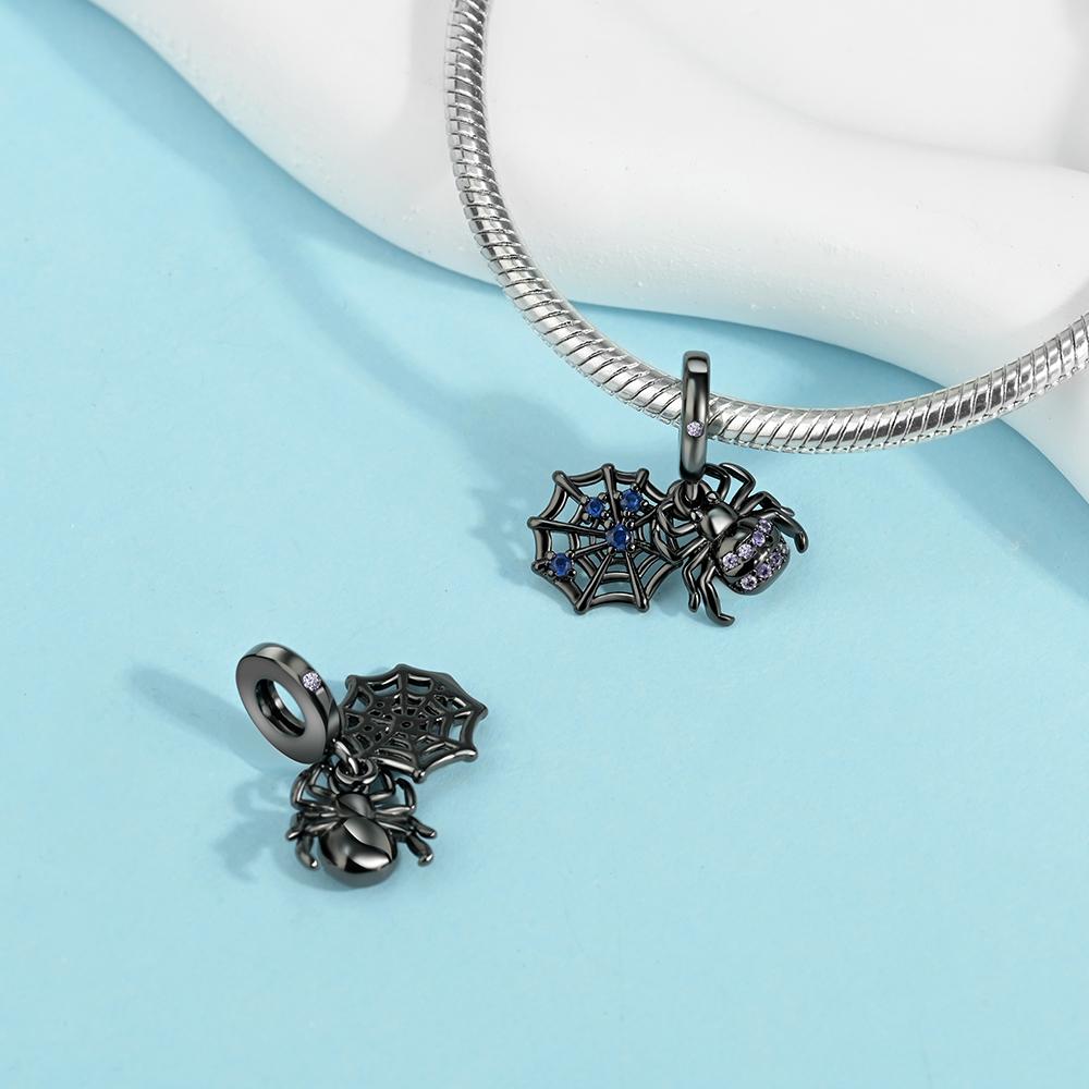 Черные готические подвески-шармы в виде кошек на Хэллоуин, подходят для медного оригинального браслета для изготовления ювелирных изделий, шармы для браслетов