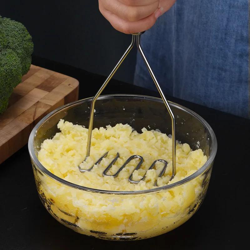 Ручной пресс для картофеля из нержавеющей стали, толкушка для детского питания, волнообразный пресс для картофеля, кухонный гаджет, кухонные принадлежности