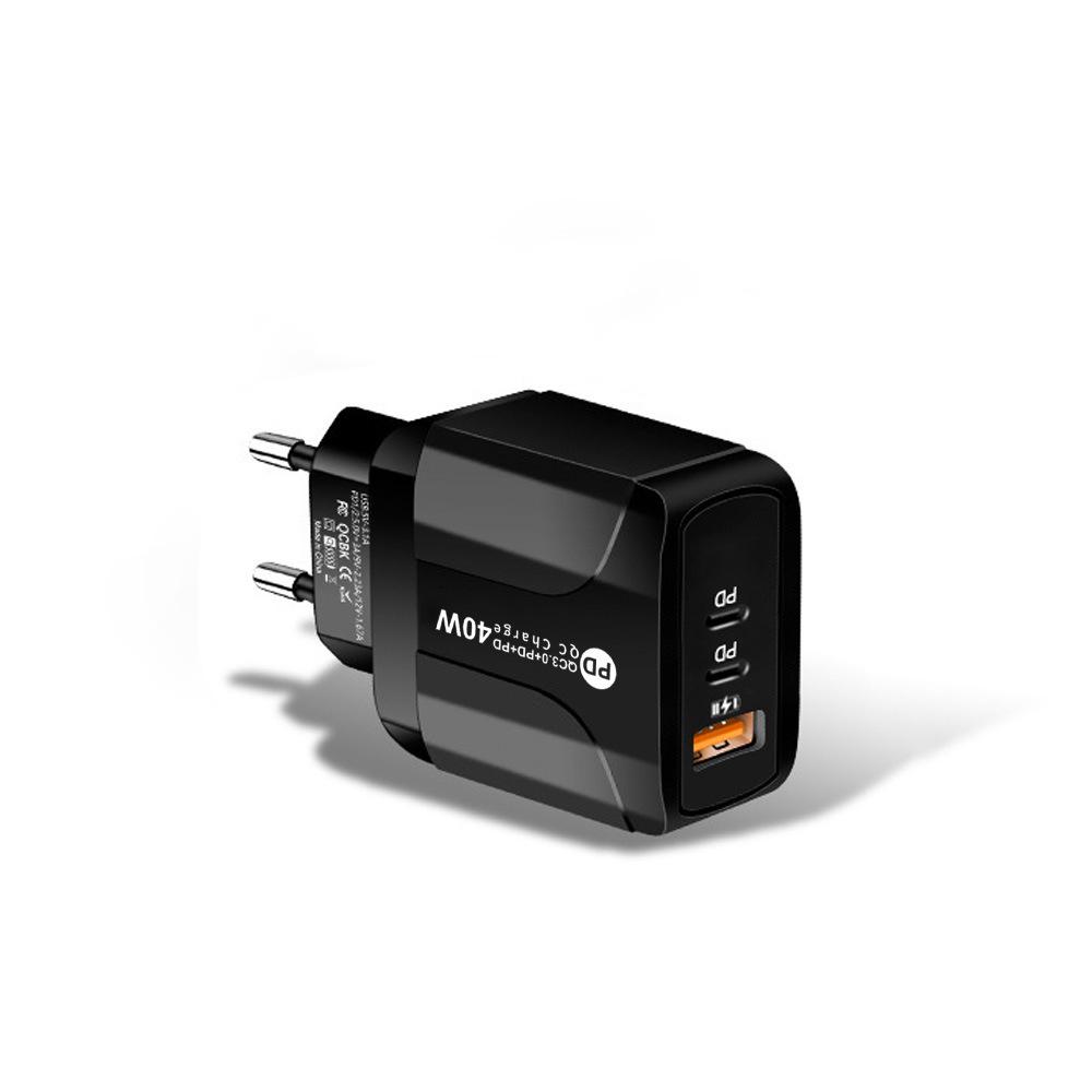 PD33W QC3.0 Многопортовое 65 Вт GaN Быстрое зарядное устройство, 9В/12В, Европейский стандарт